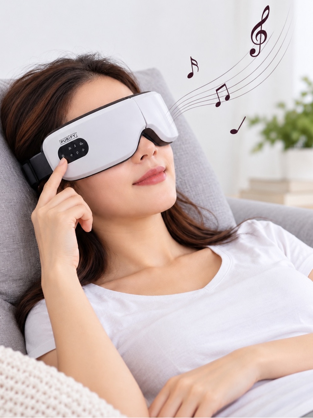 NIB Purify Bluetooth Electric Eye Massager with Heat Vibration